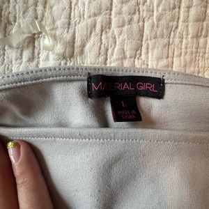 Material Girl square neck top in light grey